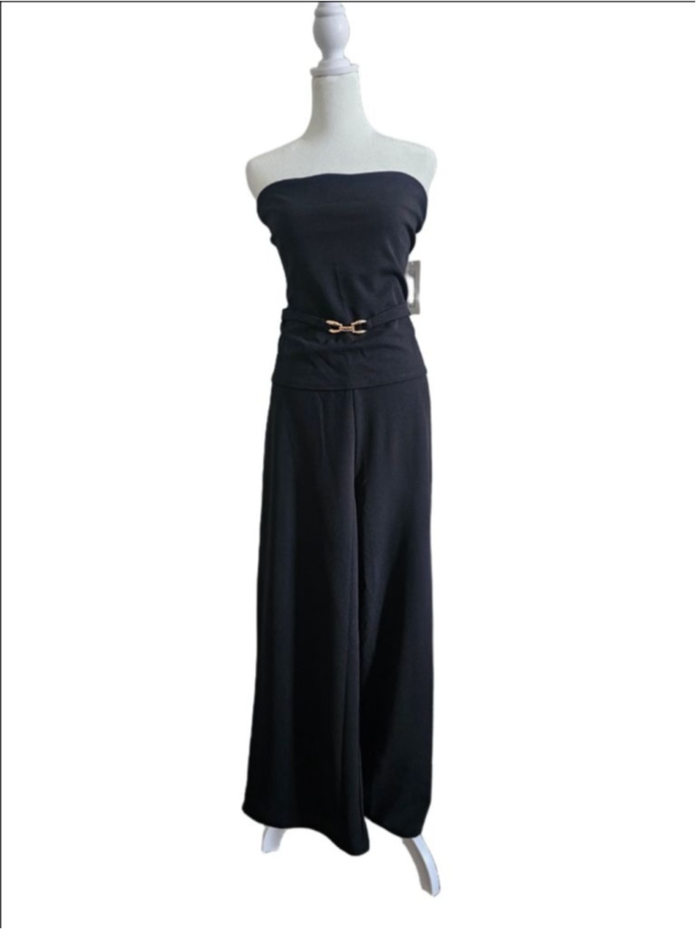 Derek Heart Black Strapless Jumpsuit Size 1X